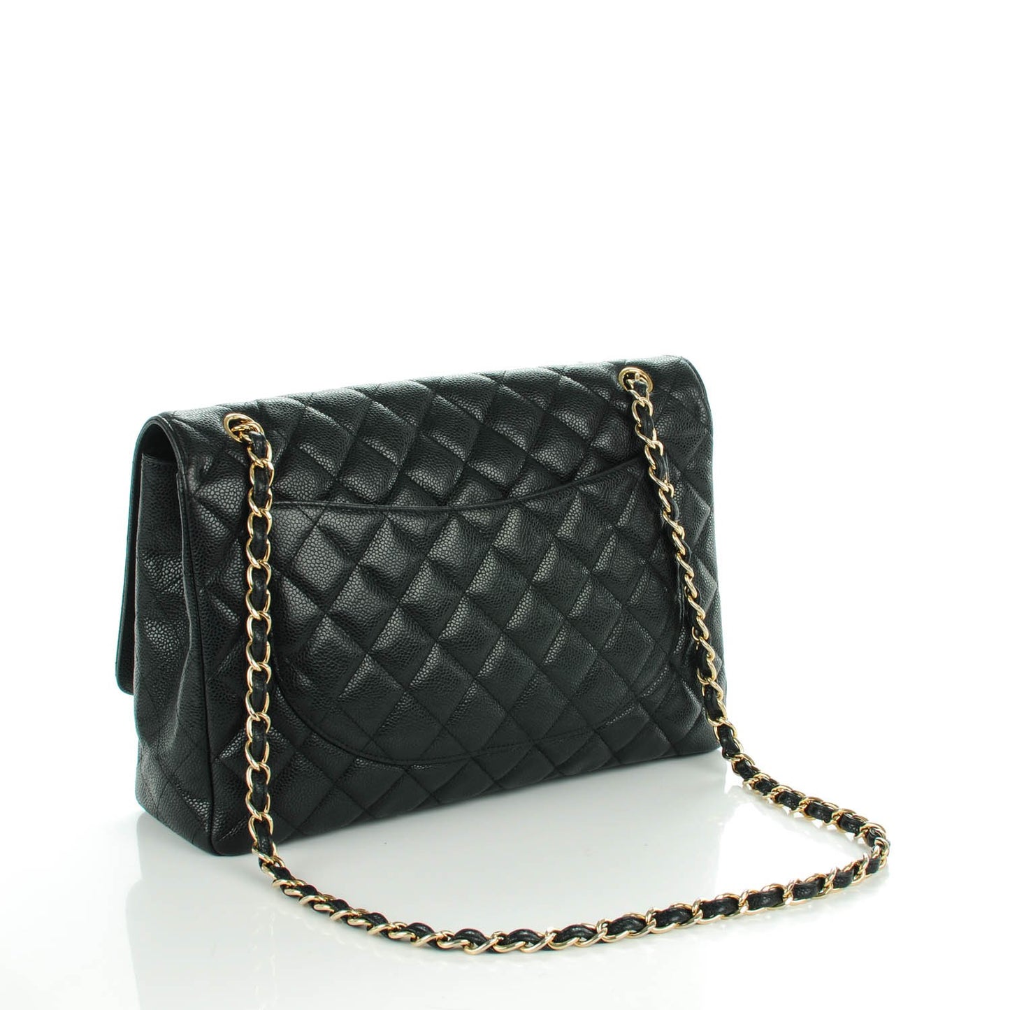 Caviar Quilted Maxi Single Flap Black