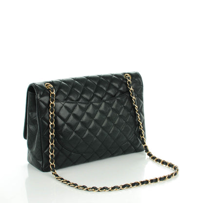 Chanel Caviar Quilted Maxi Single Flap Black 3 of 8