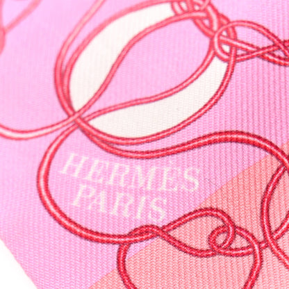 Hermes Silk Coup De Fouet Au Bloc Twilly Rose Nacre Turquoise 2 of 12