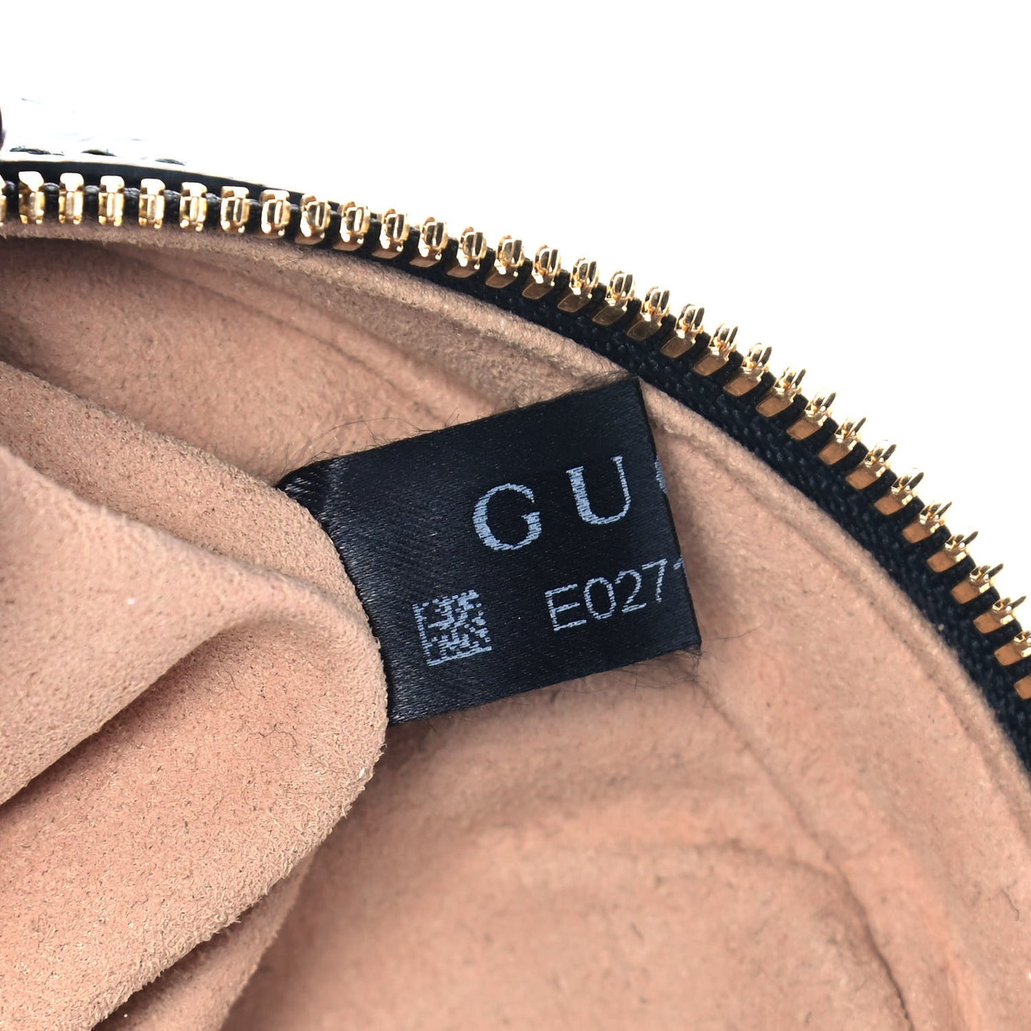 Suede Patent Web Mini Ophidia Round Shoulder Bag Black