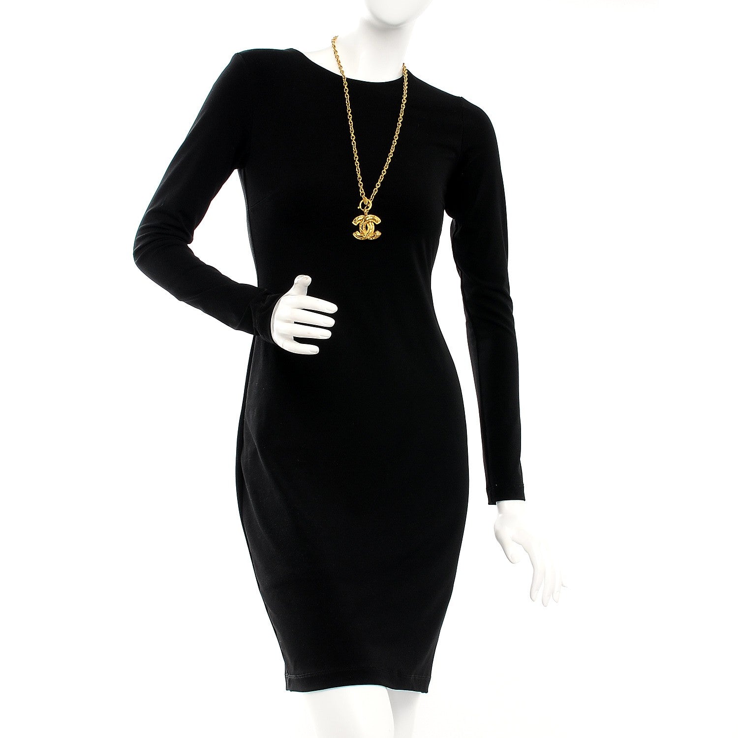Chanel Quilted CC Long Necklace Gold 2 of 4