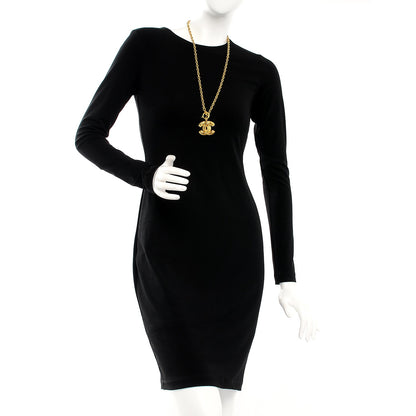 Chanel Quilted CC Long Necklace Gold 2 of 4