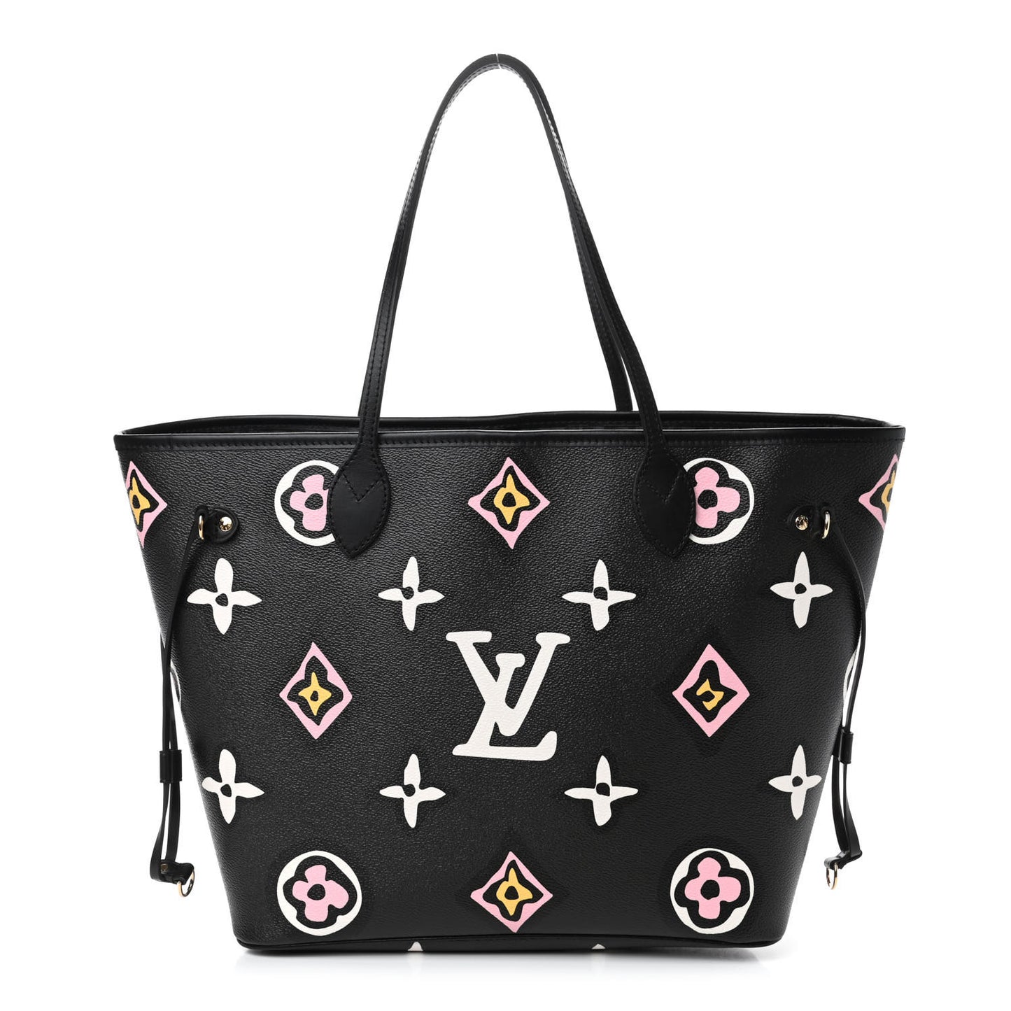 Monogram Giant Wild At Heart Neverfull MM Black