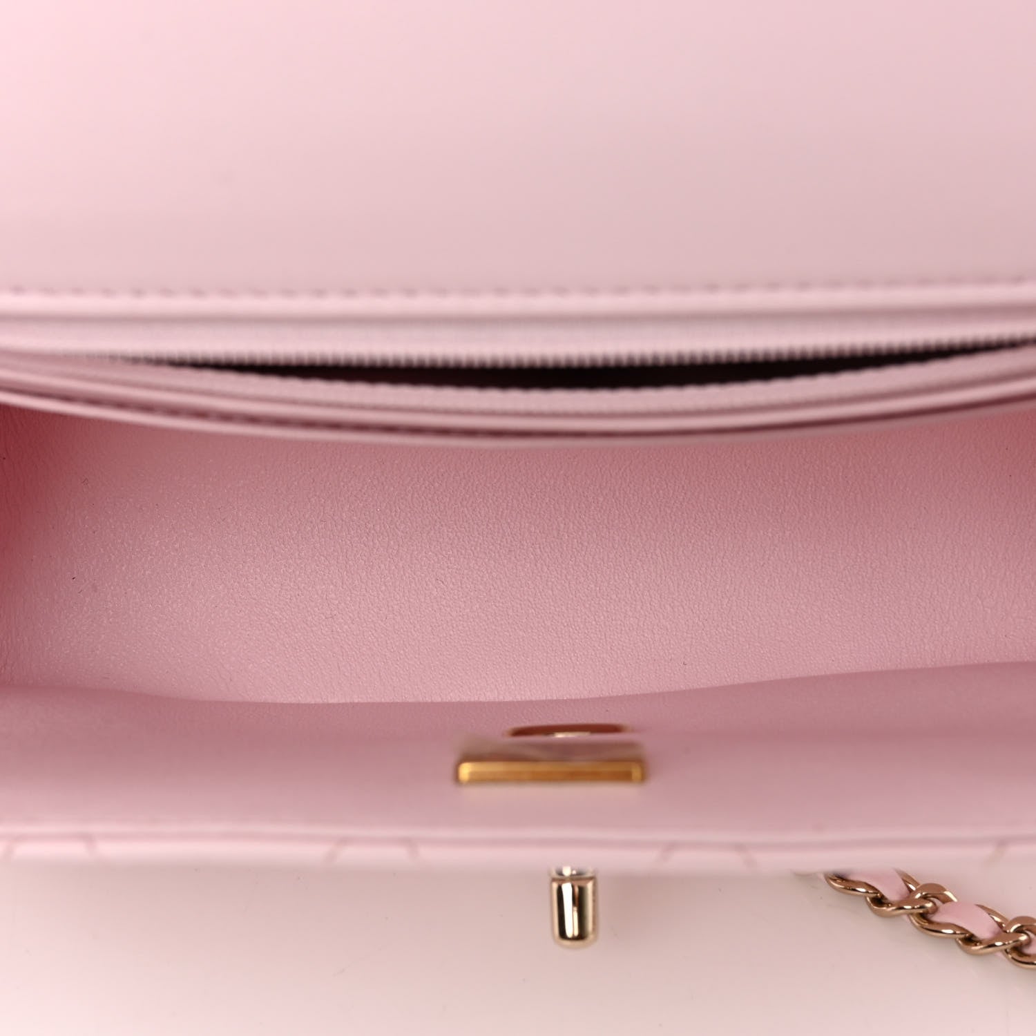 Chanel Lambskin Quilted Mini Top Handle Rectangular Flap Light Pink 5 of 10