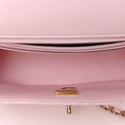 Chanel Lambskin Quilted Mini Top Handle Rectangular Flap Light Pink 5 of 10