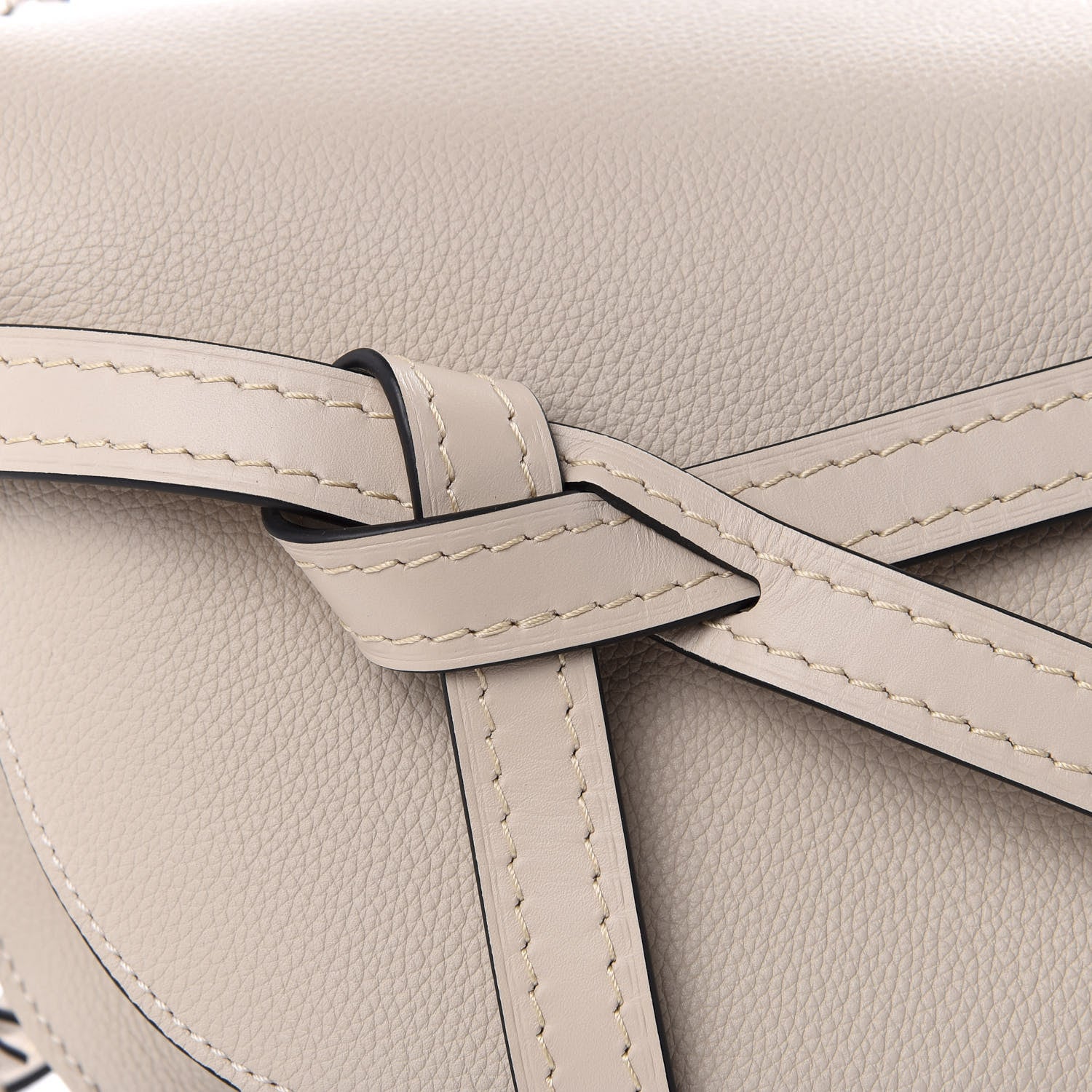 Loewe Grained Calfskin Small Gate Crossbody Bag Light Oat 8 of 8