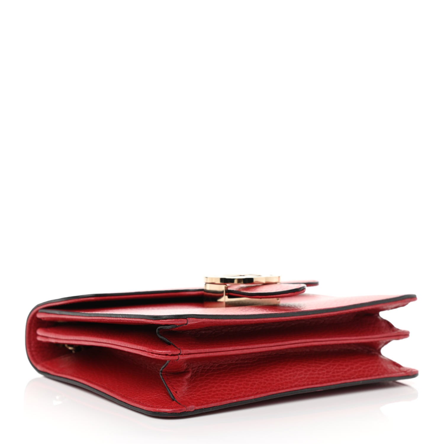 Gucci Dollar Calfskin Small Interlocking G Shoulder Bag Red 4 of 8