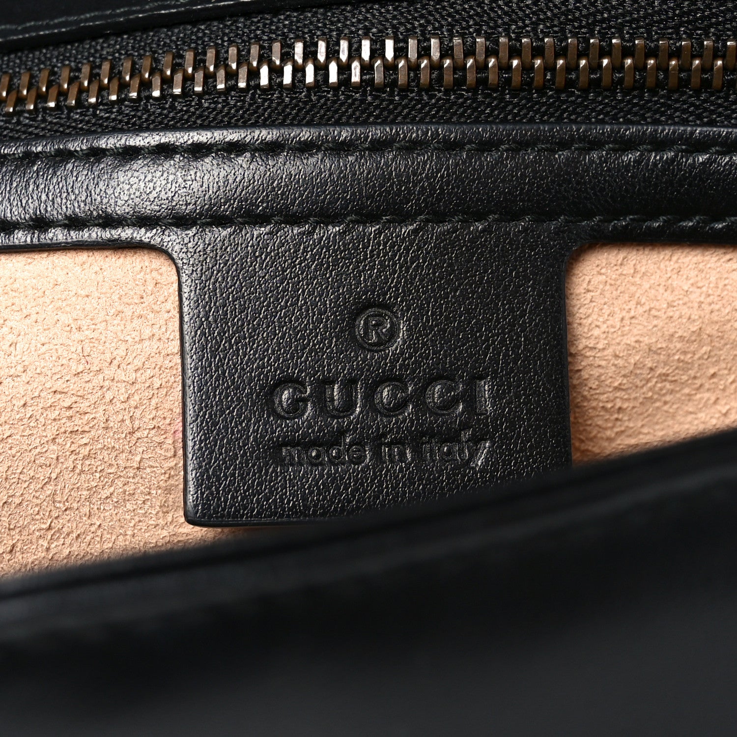 Gucci Calfskin Matelasse Small GG Marmont Shoulder Bag Black 6 of 11