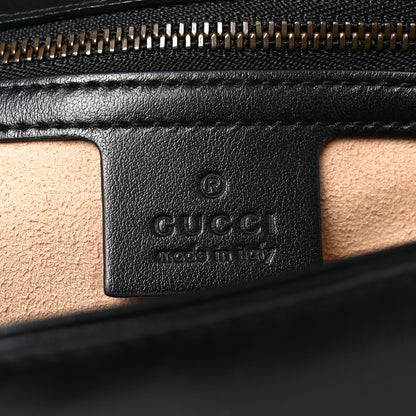 Gucci Calfskin Matelasse Small GG Marmont Shoulder Bag Black 6 of 11