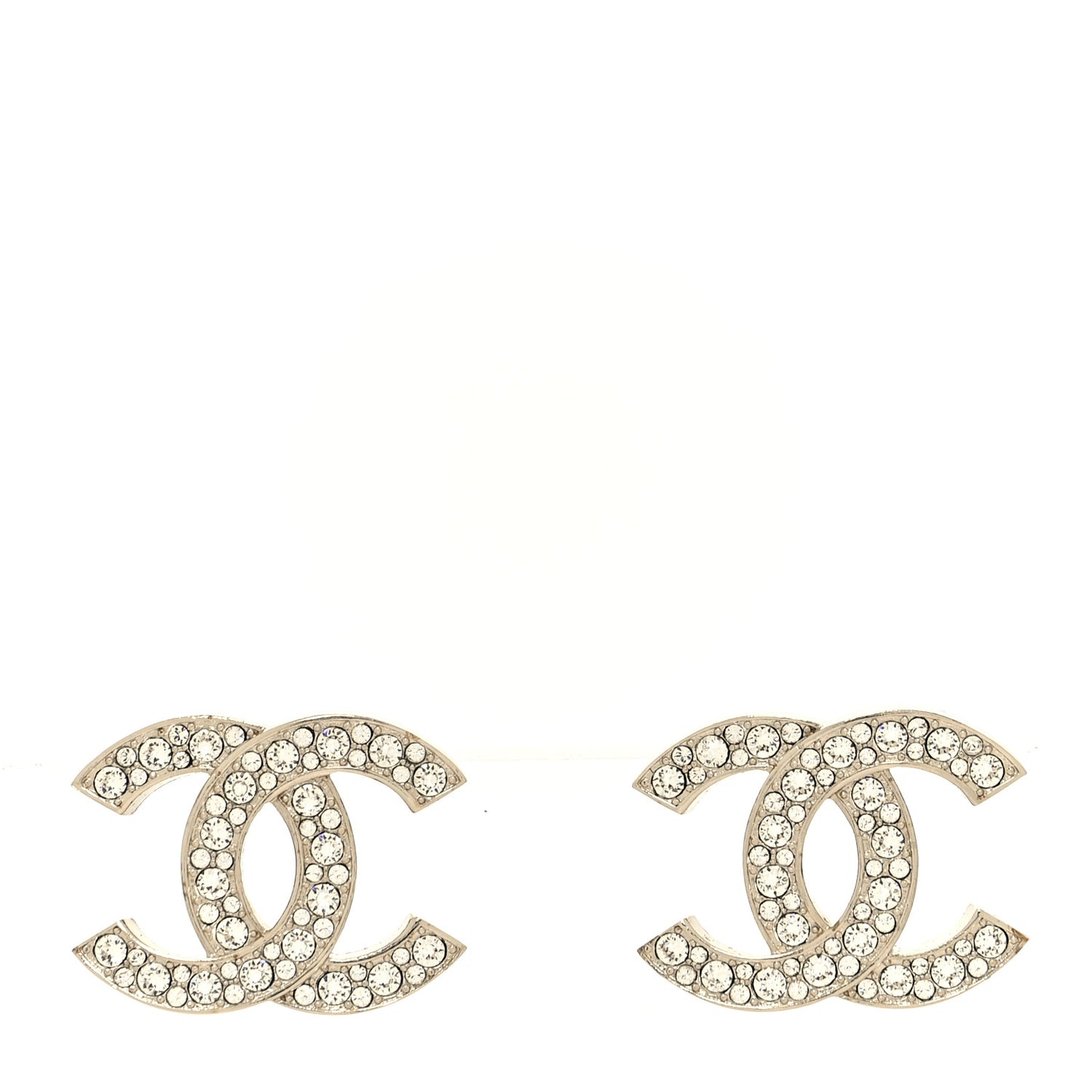 Crystal CC Earrings Light Gold