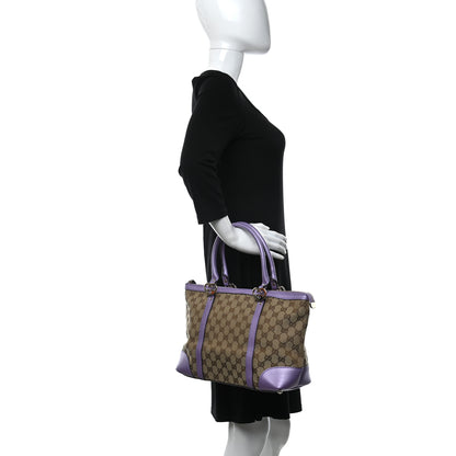 Gucci Monogram Small Lovely Heart Tote Purple 2 of 10