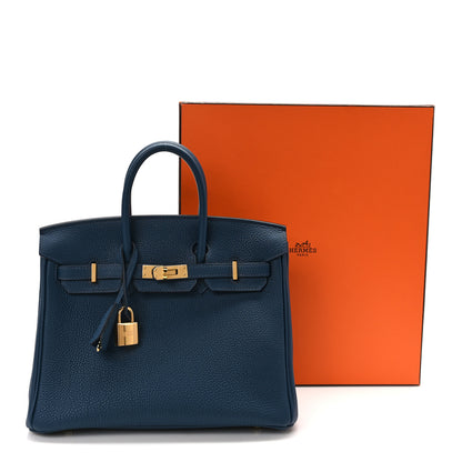 Hermes Togo Birkin 25 Bleu de Prusse 12 of 12