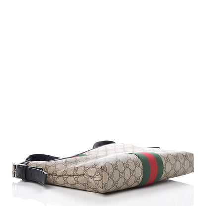Gucci GG Supreme Monogram Web Messenger Bag Black 4 of 11