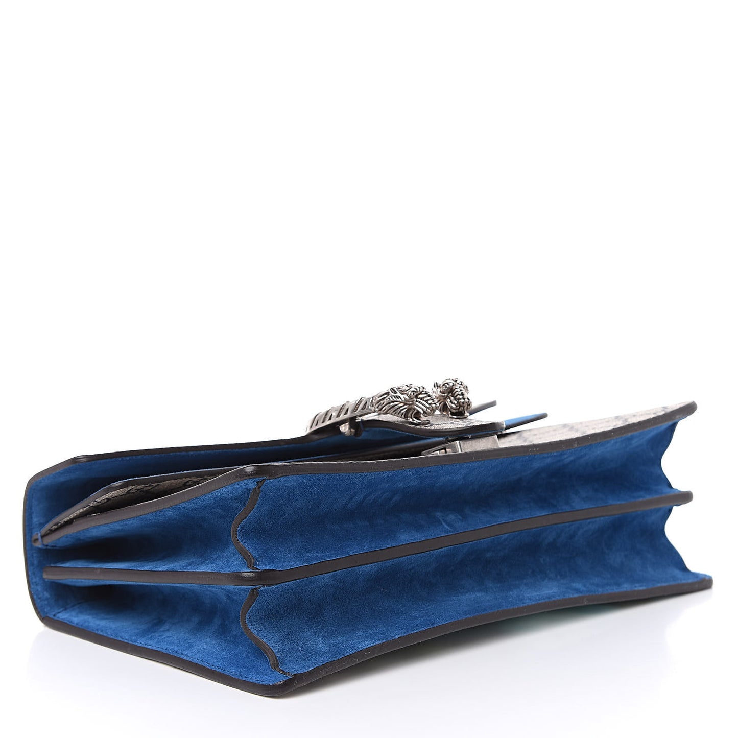 GG Supreme Monogram Blooms Small Dionysus Shoulder Bag Beige Navy Vintage Blue
