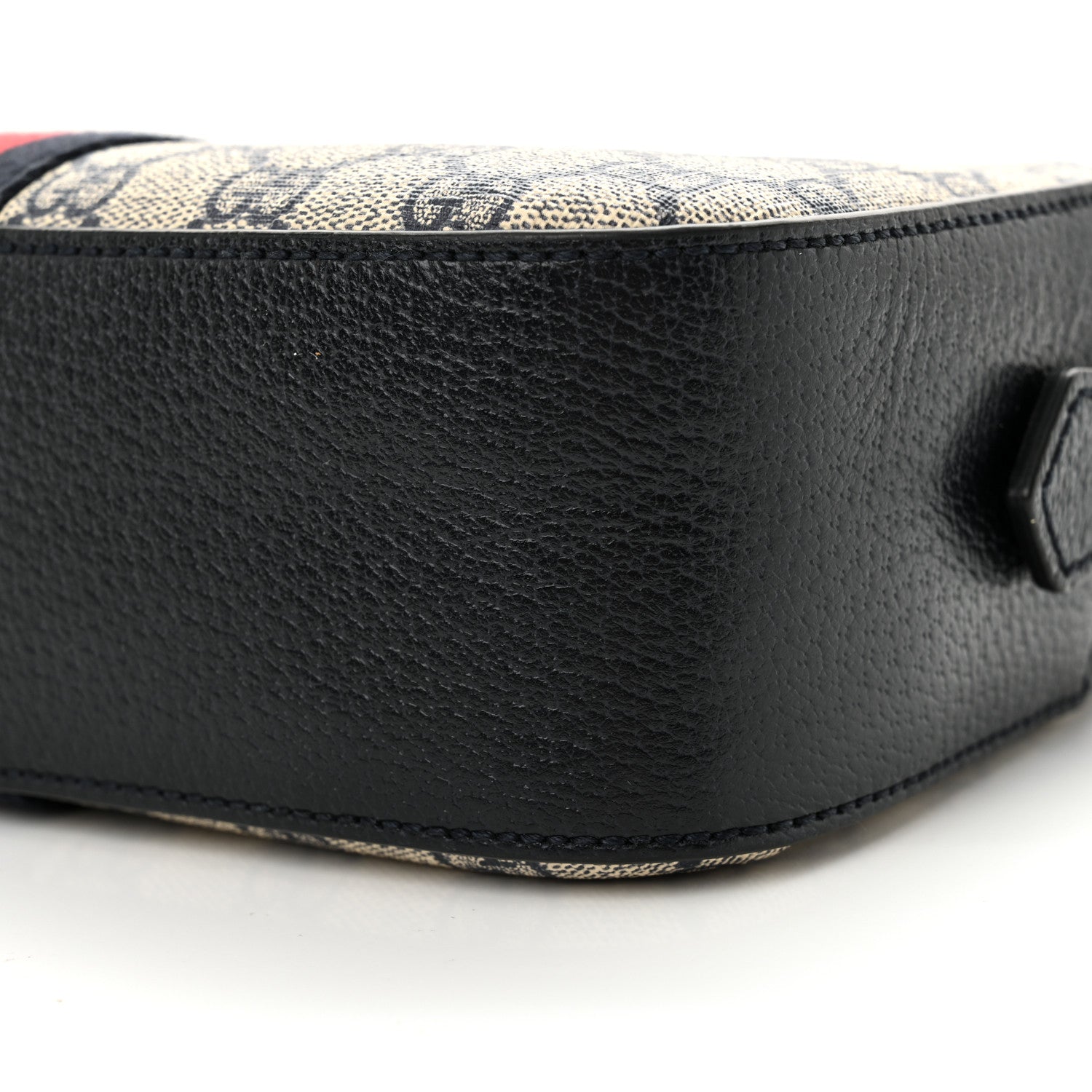 Gucci GG Supreme Monogram Textured Dollar Calfskin Web Small Ophidia Camera Bag Beige Blue 10 of 12