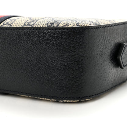 Gucci GG Supreme Monogram Textured Dollar Calfskin Web Small Ophidia Camera Bag Beige Blue 10 of 12