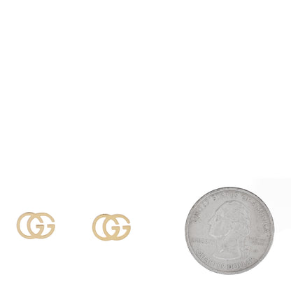 Gucci 18K Yellow Gold Running G Stud Earrings 2 of 5