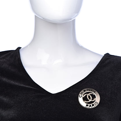 Chanel Metal CC Paris Brooch Light Gold 2 of 5