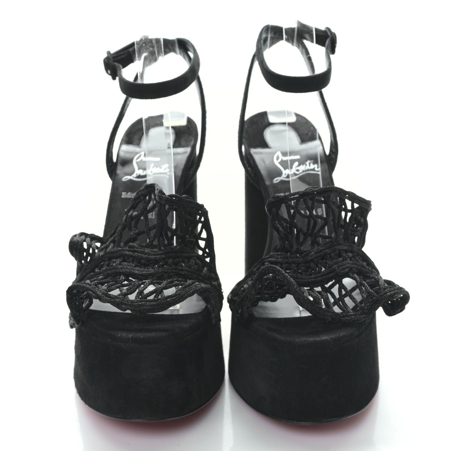 Velvet Kid Resille Deia Frou Alta Sandals 38 Black