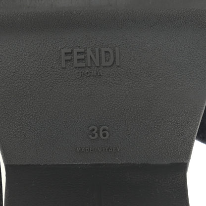 Fendi Stretch Yarn FF Stiff Band Rockoko Sneakers 36 Black White Tobacco 6 of 12