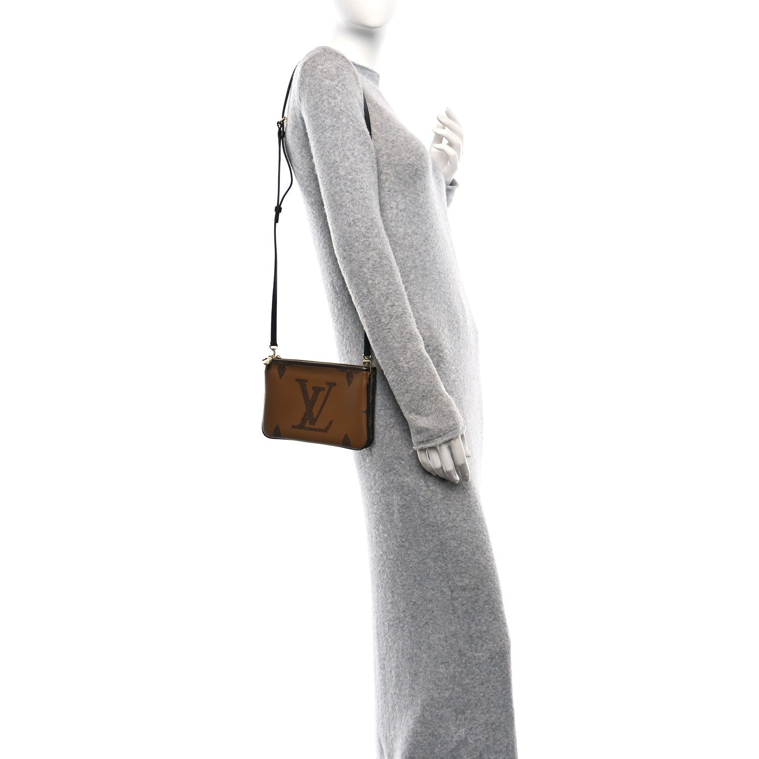 Louis Vuitton Reverse Monogram Giant Double Zip Pochette 2 of 10