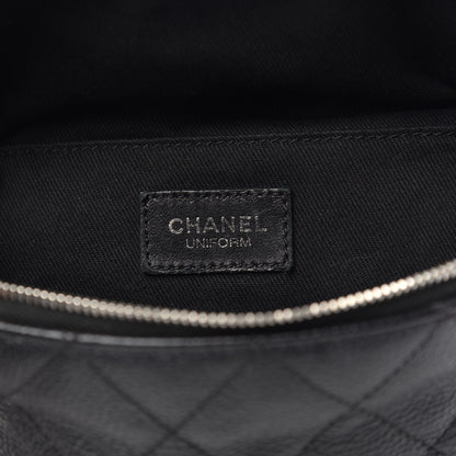 Chanel Grained Calfskin Quilted Waist Belt Bag Black 6 of 10