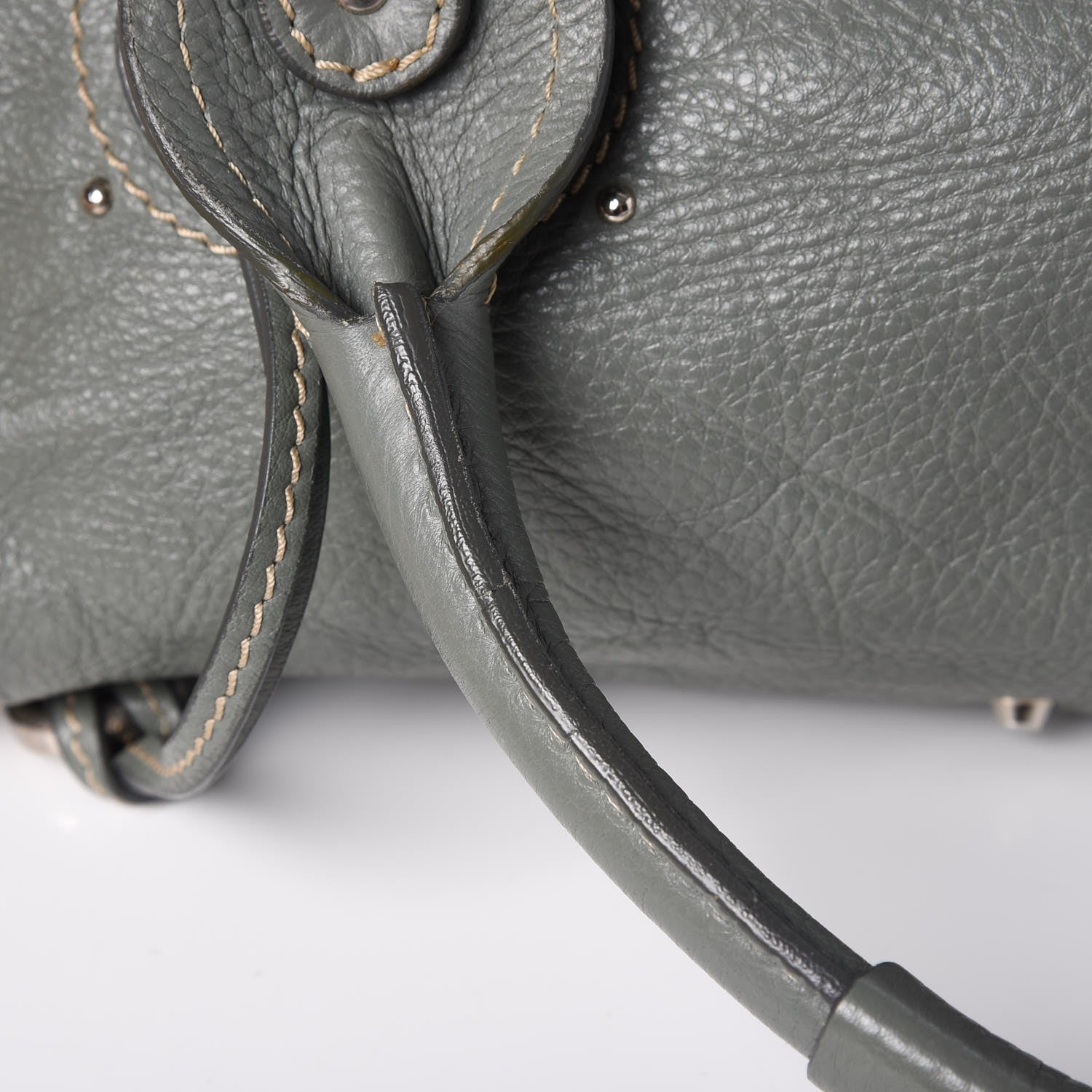 Chloe Calfskin Medium Paddington Satchel Gris Vert 10 of 14