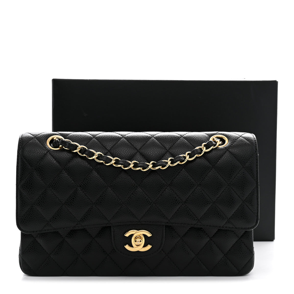 Chanel Caviar Quilted Medium Double Flap Black 11 of 11
