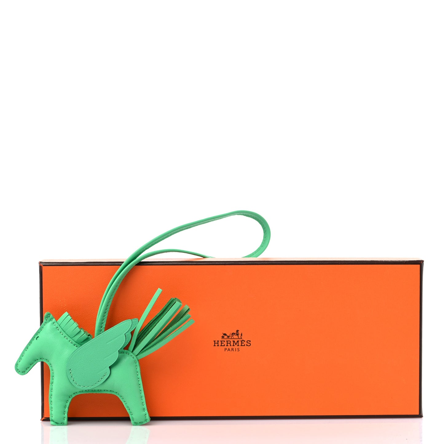 Milo Lambskin Grigri Rodeo Pegase Horse Bag Charm PM Vert Comics