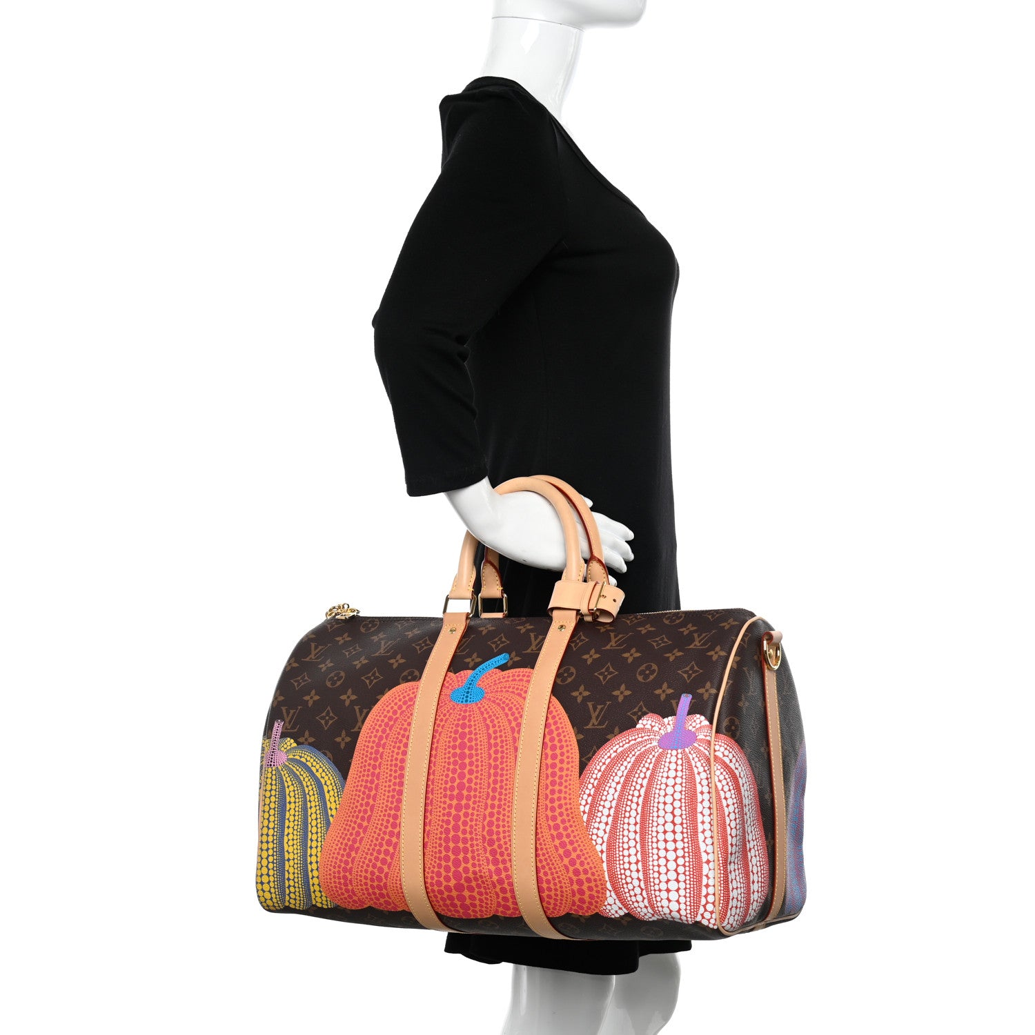 Louis Vuitton LV X YK Monogram Pumpkins Keepall Bandouliere 45 2 of 9