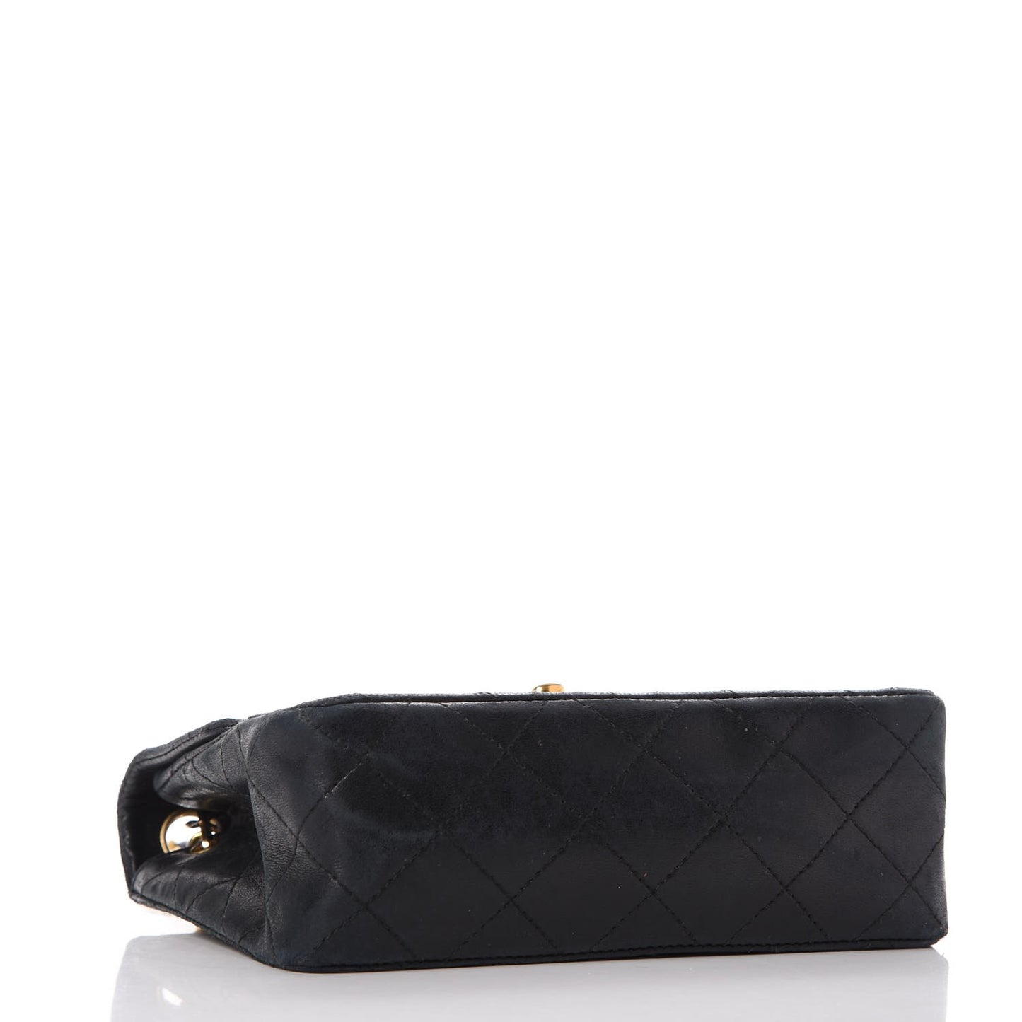 Lambskin Quilted Mini Square Flap Black