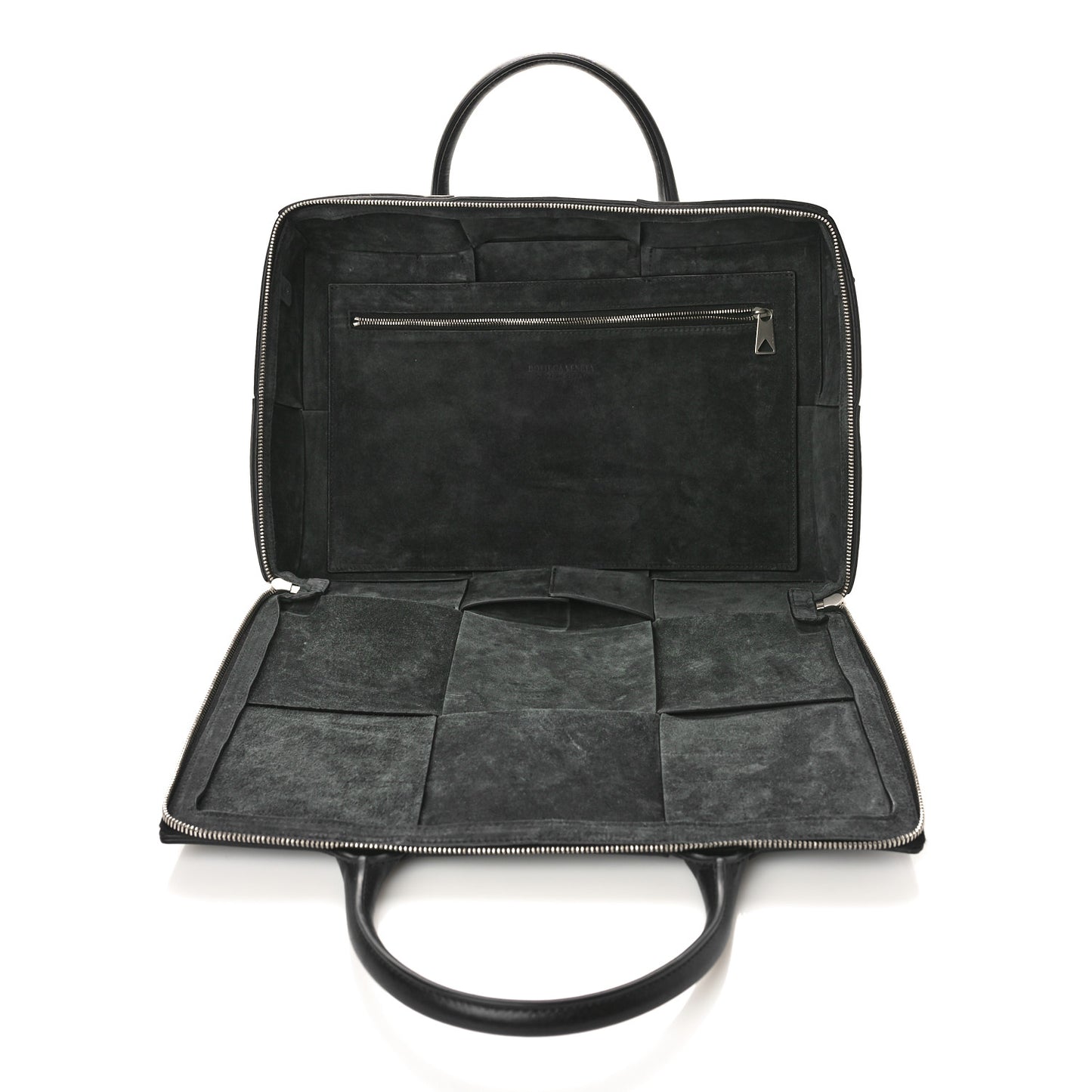 Urban Calfskin Maxi Intrecciato Arco Briefcase Black