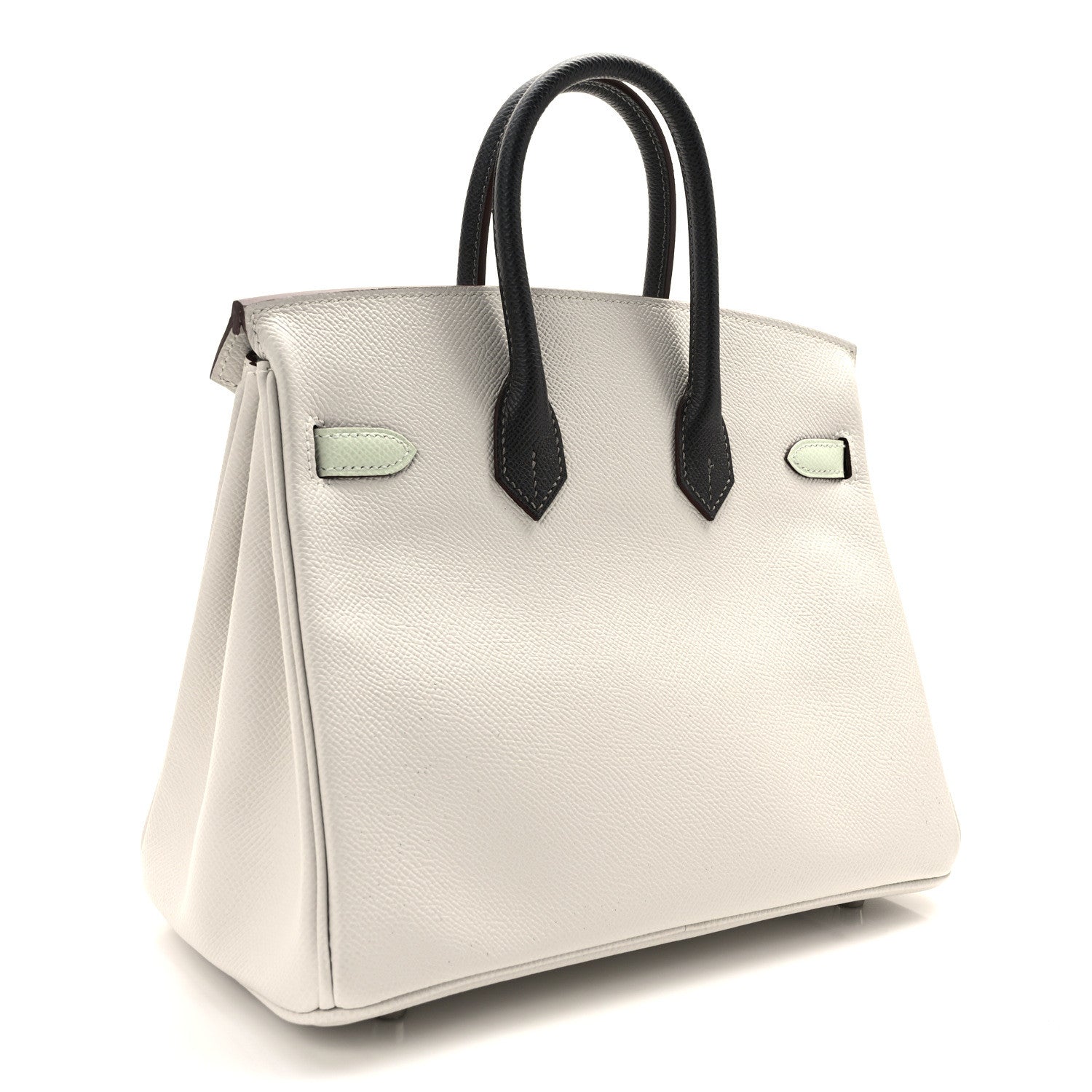 Hermes Epsom Tri-Color Birkin 25 Gris Pale Vert Fizz Graphite 2 of 11