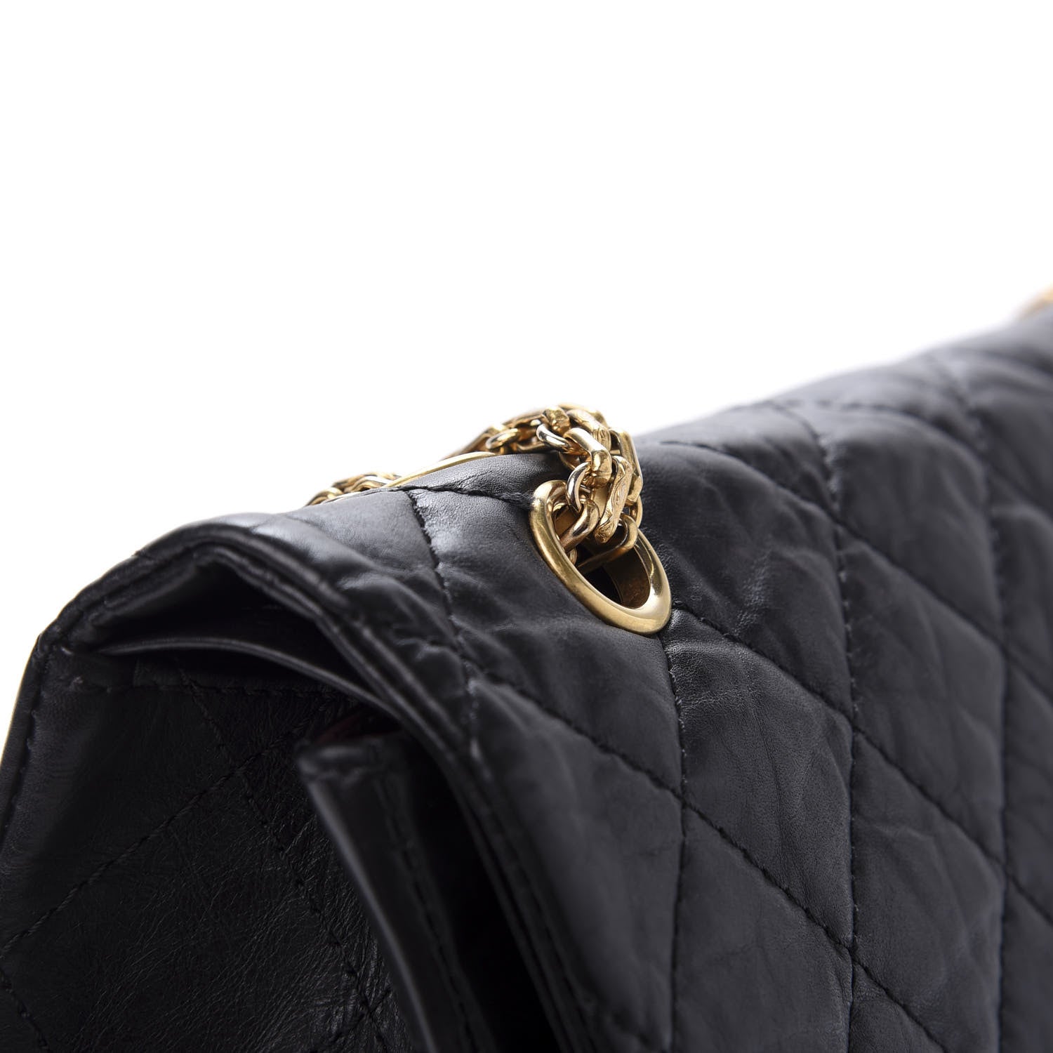 Chanel Crumpled Calfskin Quilted 2.55 Reissue 227 Flap Black 12 of 13