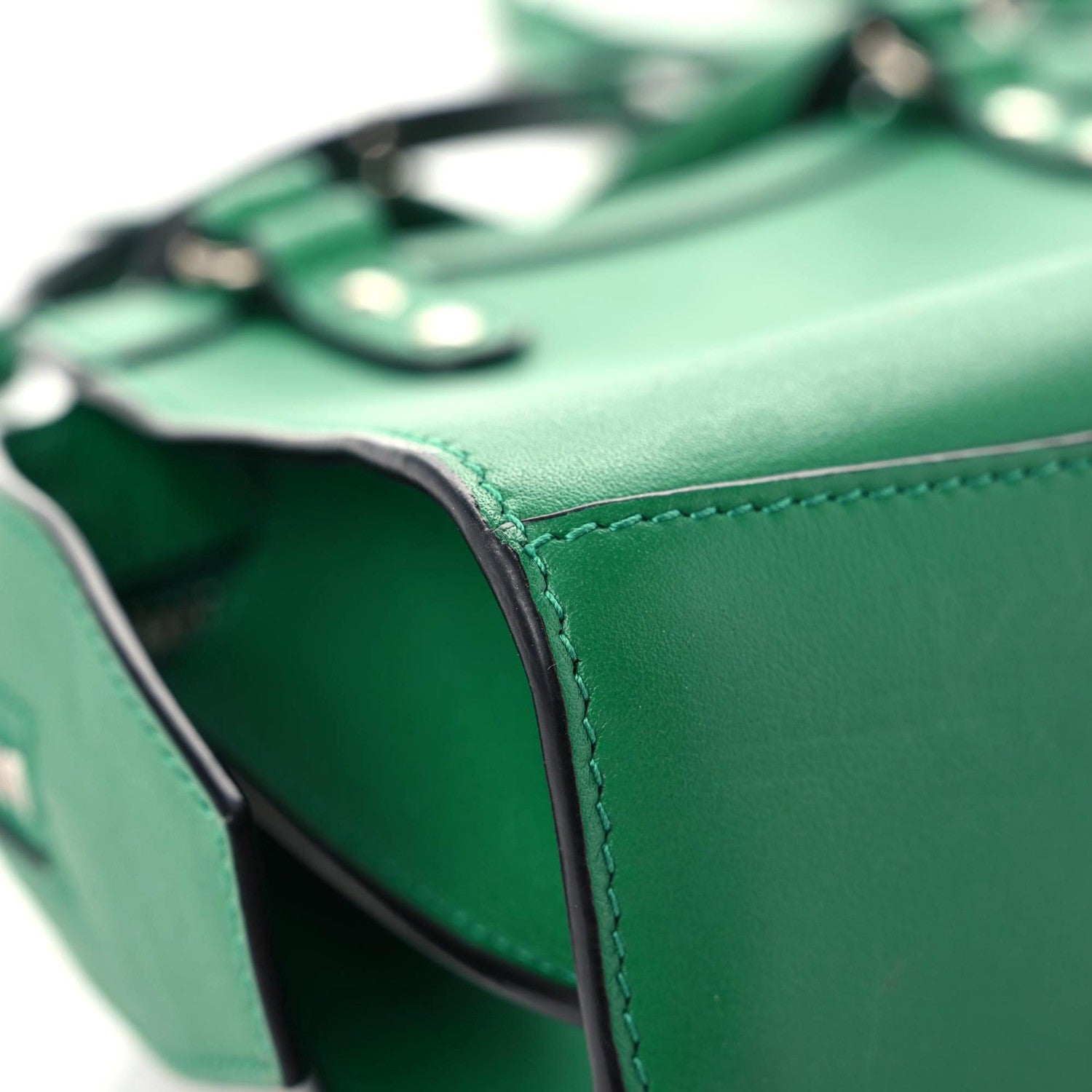Balenciaga Smooth Calfskin Neo Classic Silver Hardware Mini City Grass Green 7 of 21