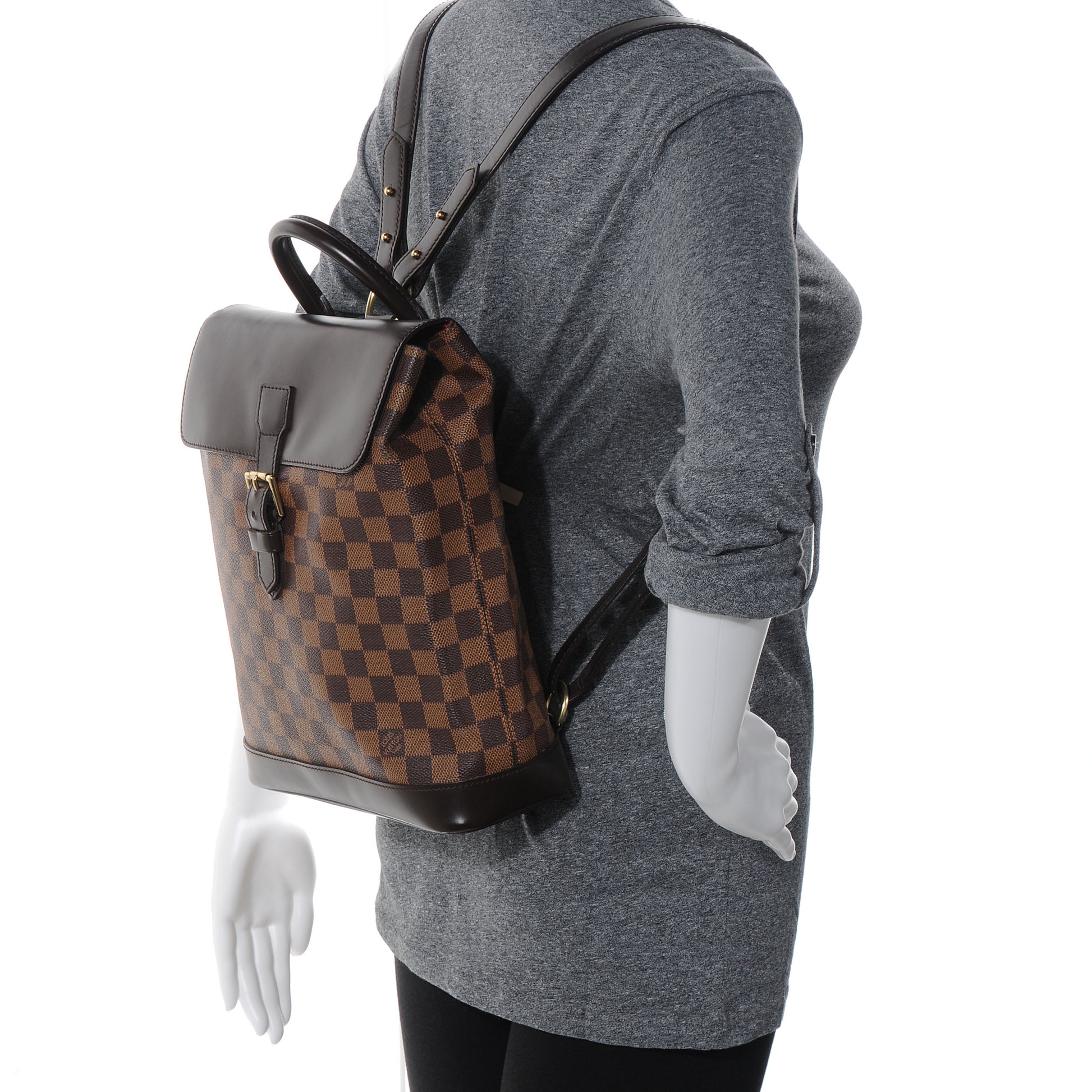 Louis Vuitton Damier Ebene Soho Backpack 2 of 7