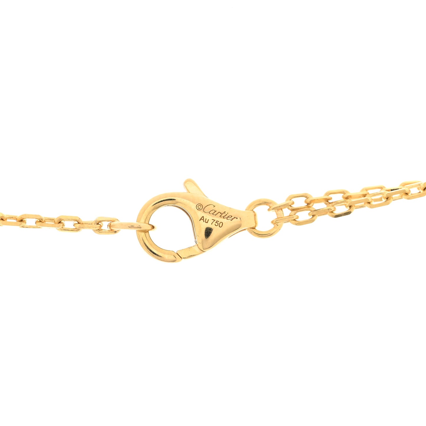 18K Yellow Gold 2 Diamond LOVE Necklace