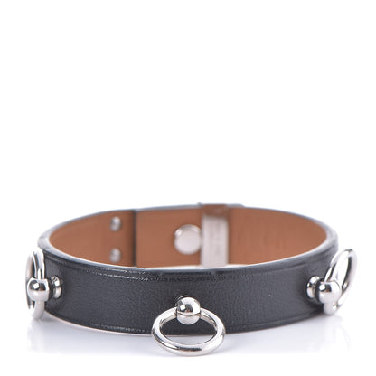 Hermes Swift Mini Dog Rings Bracelet T2 Black 1 of 7