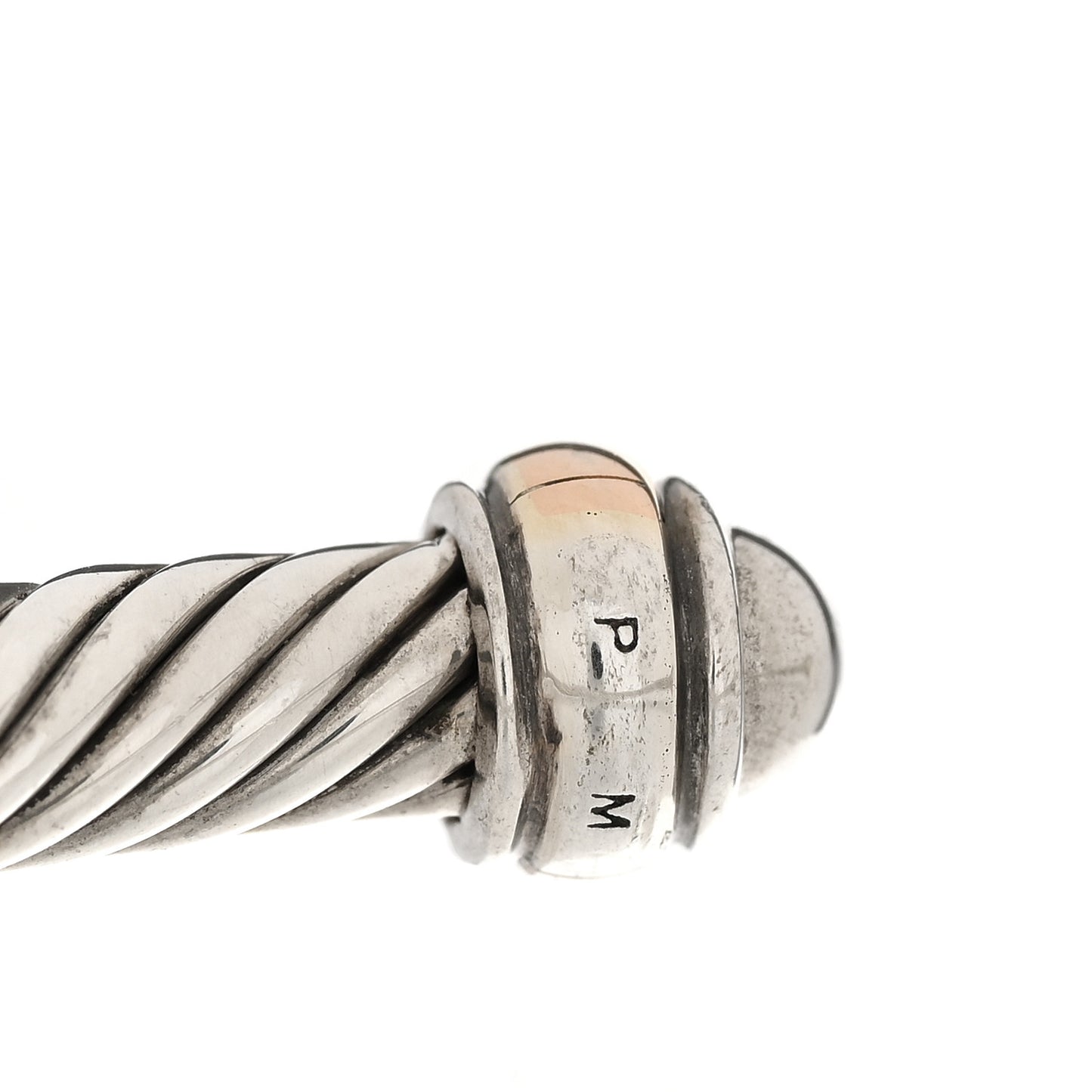 Sterling Silver 18K Yellow Gold 4mm Cable Classics Bracelet