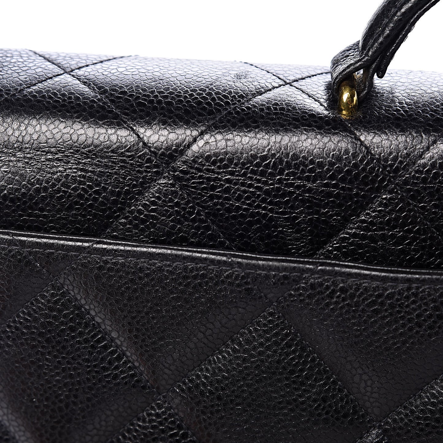 Caviar Quilted Briefcase Laptop Bag Black