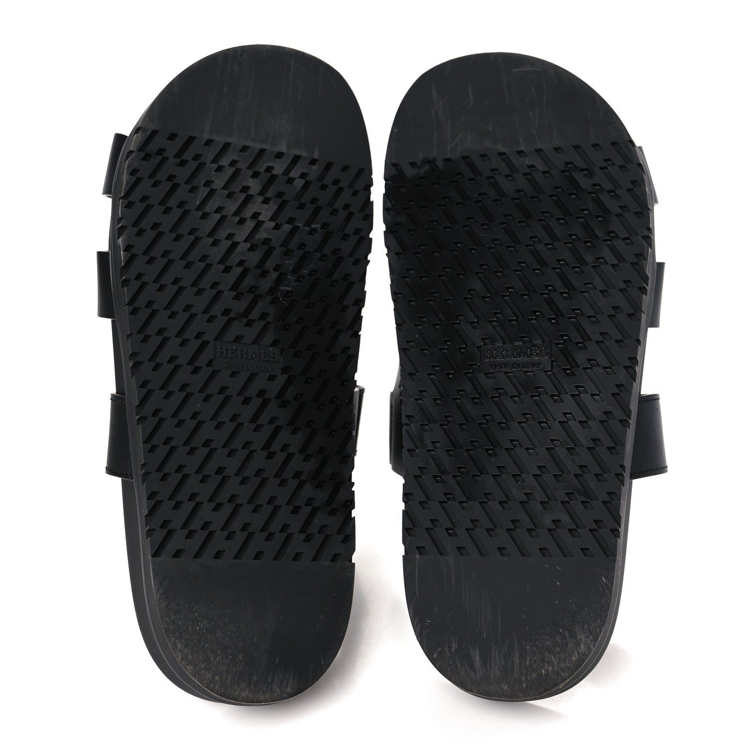 Hermes Calfskin Womens Chypre Sandals 39 Black 5 of 10