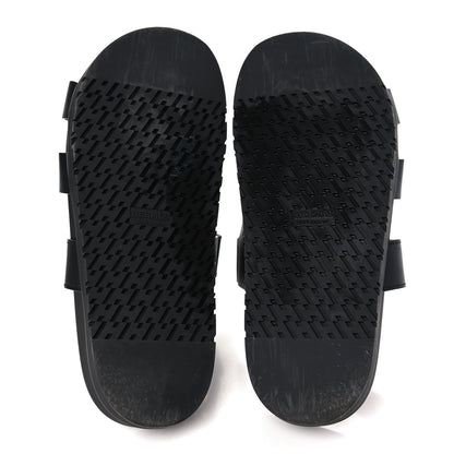 Hermes Calfskin Womens Chypre Sandals 39 Black 5 of 10