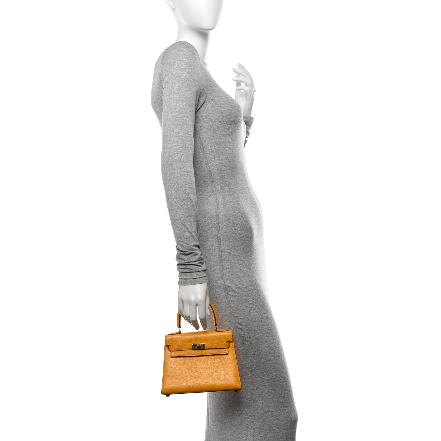 Hermes Courchevel Mini Kelly Sellier 20 Jaune 2 of 13
