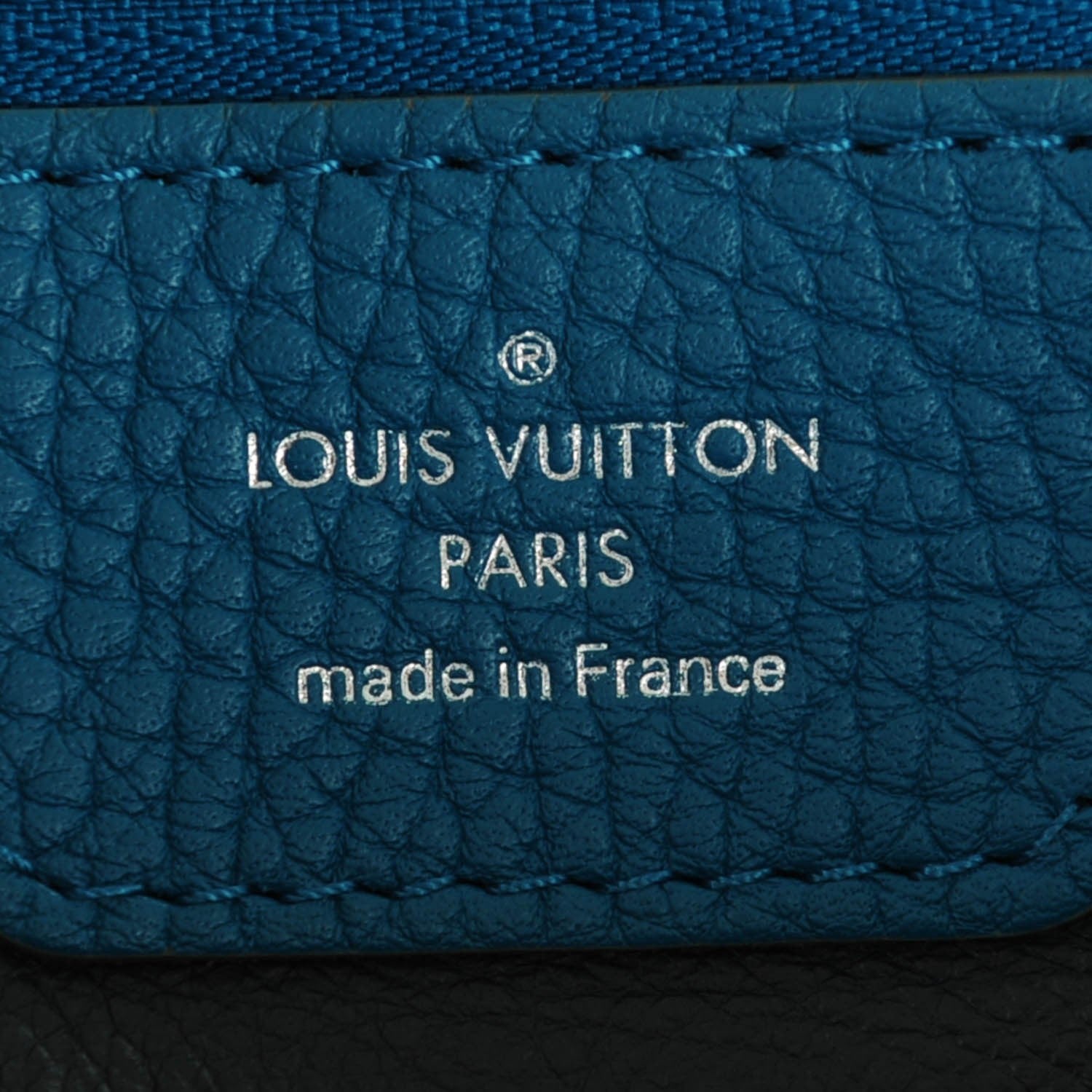 Louis Vuitton Taurillon Capucines MM Bleu Canard 6 of 7