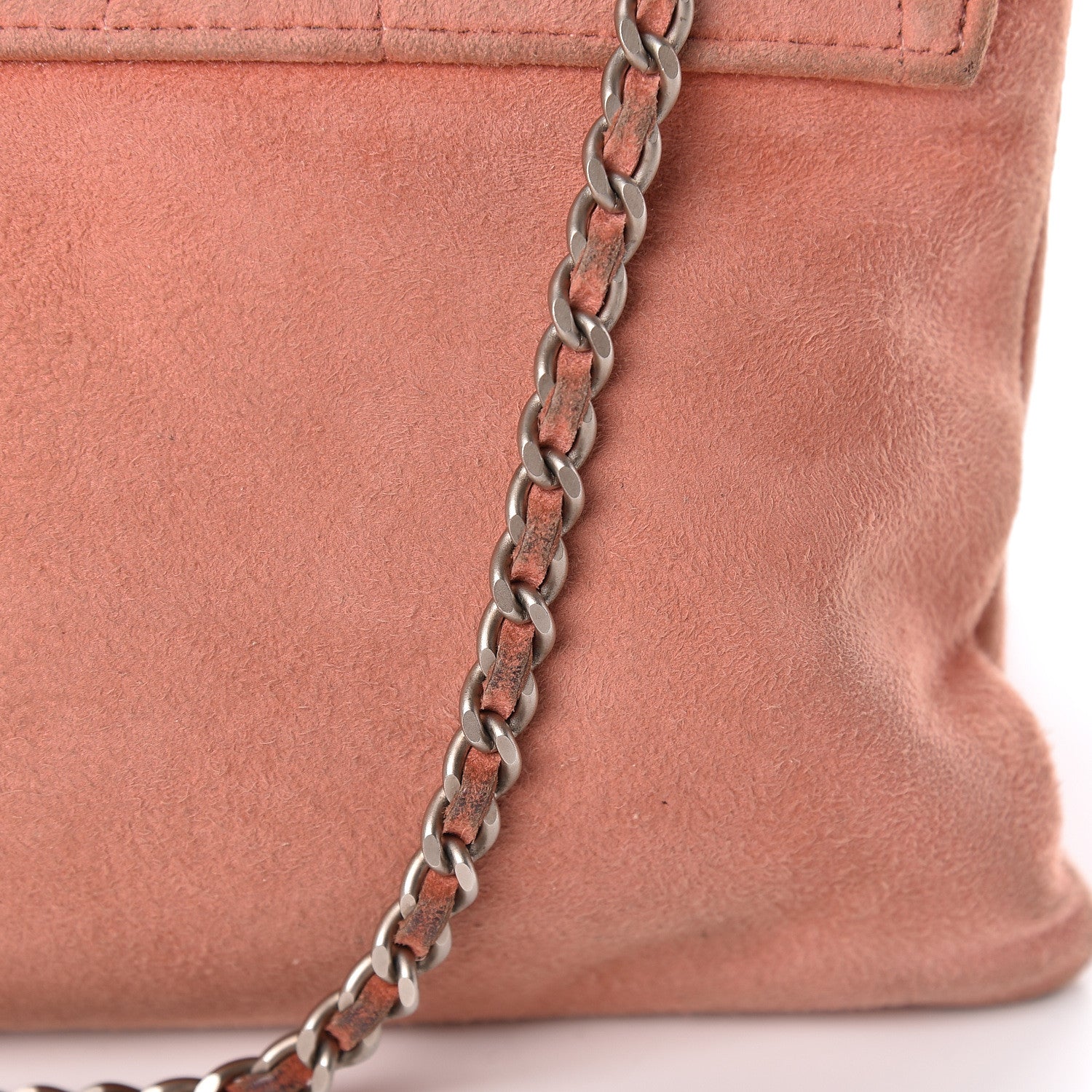 Chanel Suede Chocolate Bar Mademoiselle Flap Pink 25 of 27