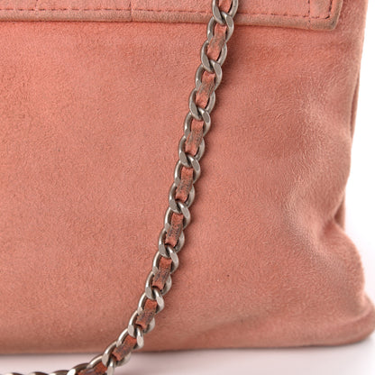 Chanel Suede Chocolate Bar Mademoiselle Flap Pink 25 of 27