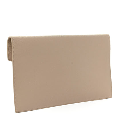 Saint Laurent Grain De Poudre Uptown Pouch Dark Beige 3 of 12