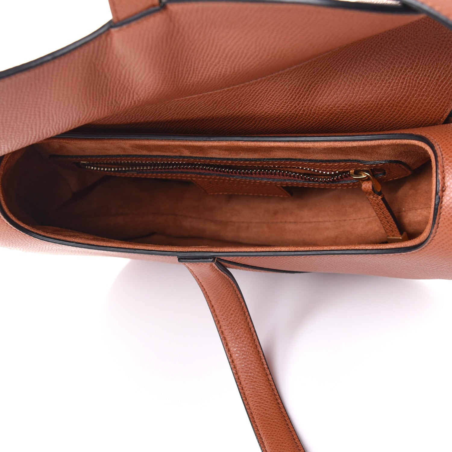Christian Dior Grained Calfskin Saddle Bag Camello 5 of 10