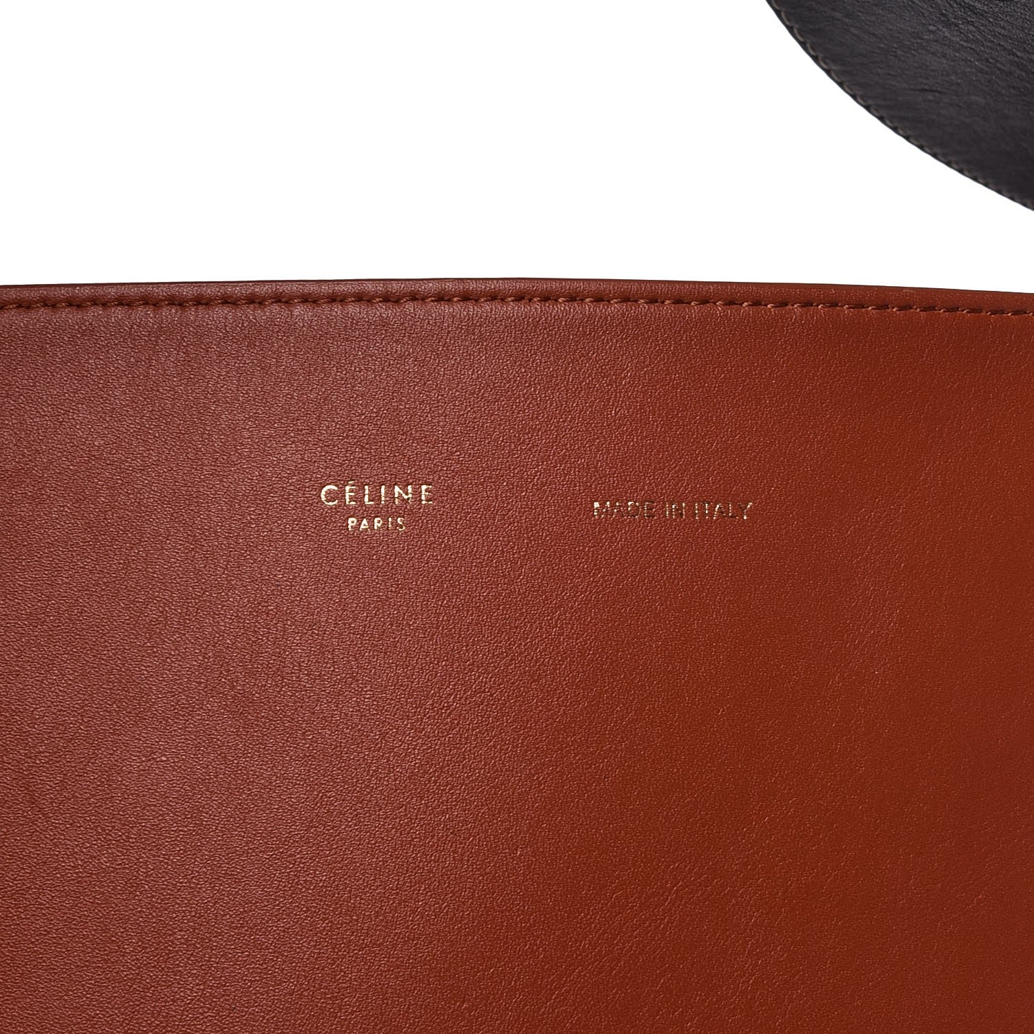 Celine Shiny Smooth Calfskin Zebra Printed Calf Hair Oversized Twisted Cabas Chalk Brick 8 of 8