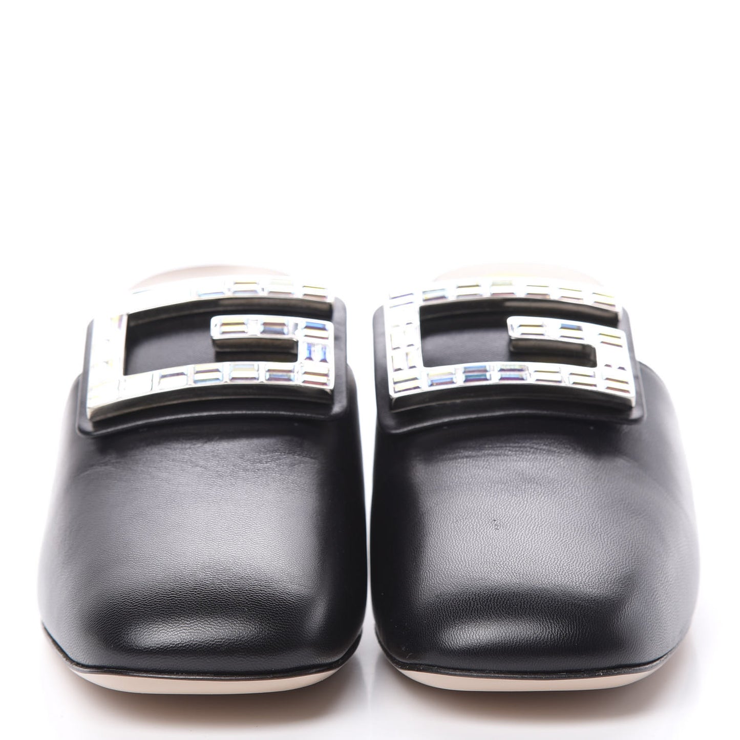 Malaga Kid Crystal Square G Madelyn Mules 39 Black